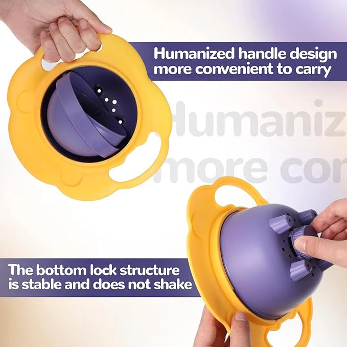 Baby Spill-Proof Gyro Bowl  وعاء الجايرو المقاوم للانسكاب للأطفال