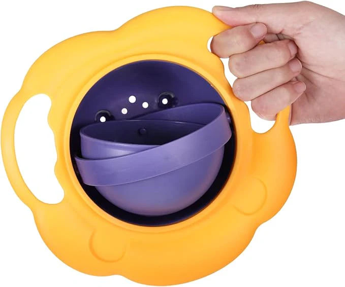 Baby Spill-Proof Gyro Bowl  وعاء الجايرو المقاوم للانسكاب للأطفال