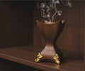 Premium Incense Burner with Stunning Gold Accents موقد بخور فاخر مزين بلمسات ذهبية جذابة
