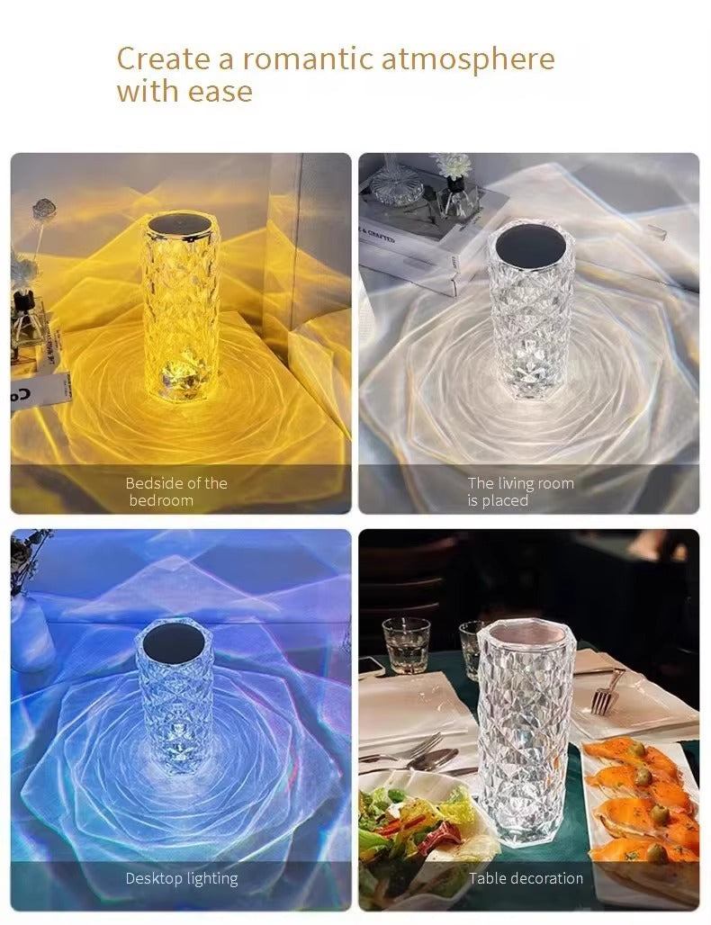 CRYSTAL NIGHT TABLE LAMP