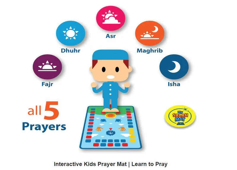 Kids Islamic Learning Prayer Mat سجادة تعليم الصلاة الإسلامية للأطفال