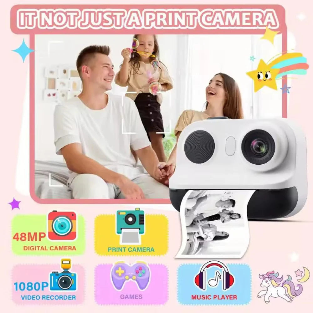 Kids Instant Print Camera كاميرا الطباعة الفورية للأطفال