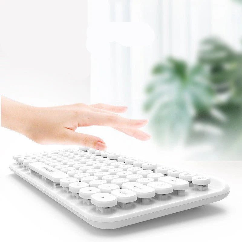Mini Wireless Keyboard – 2.4G Punk Design لوحة مفاتيح لاسلكية صغيرة بتصميم بانك 2.4G