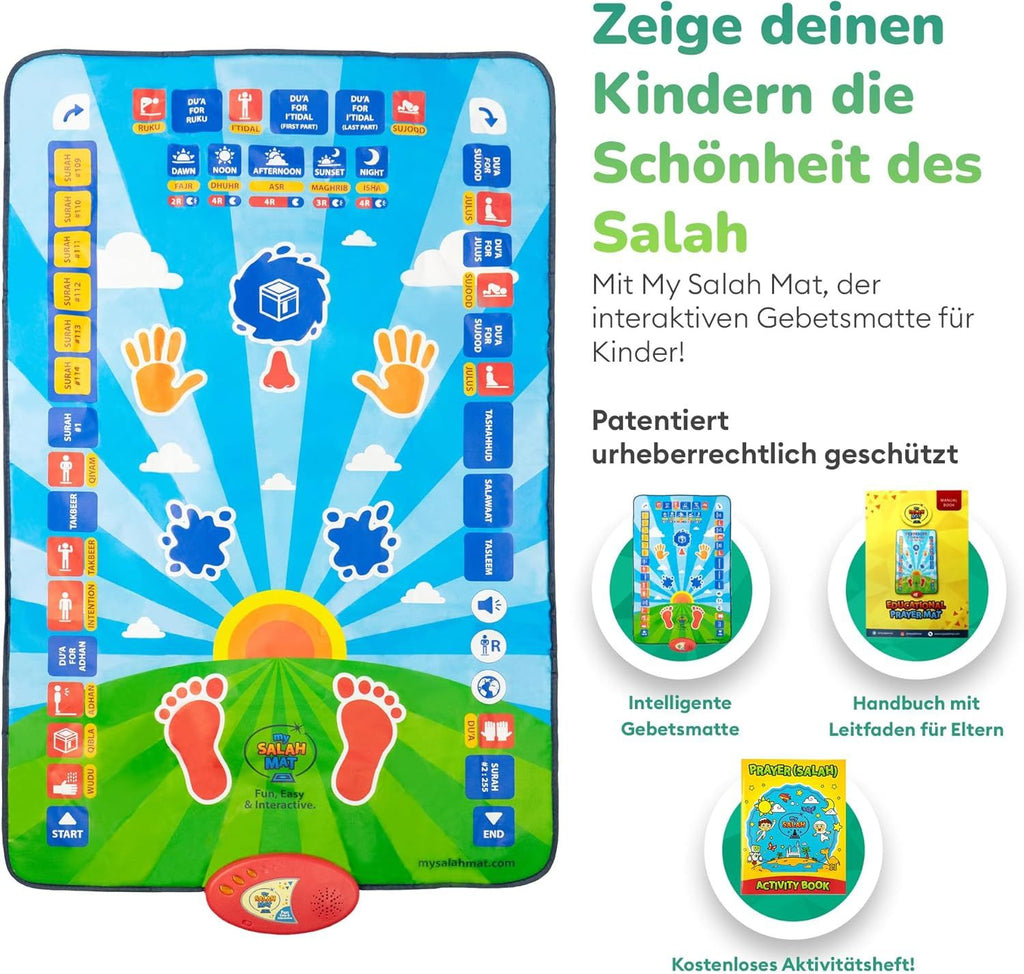 Kids Islamic Learning Prayer Mat سجادة تعليم الصلاة الإسلامية للأطفال