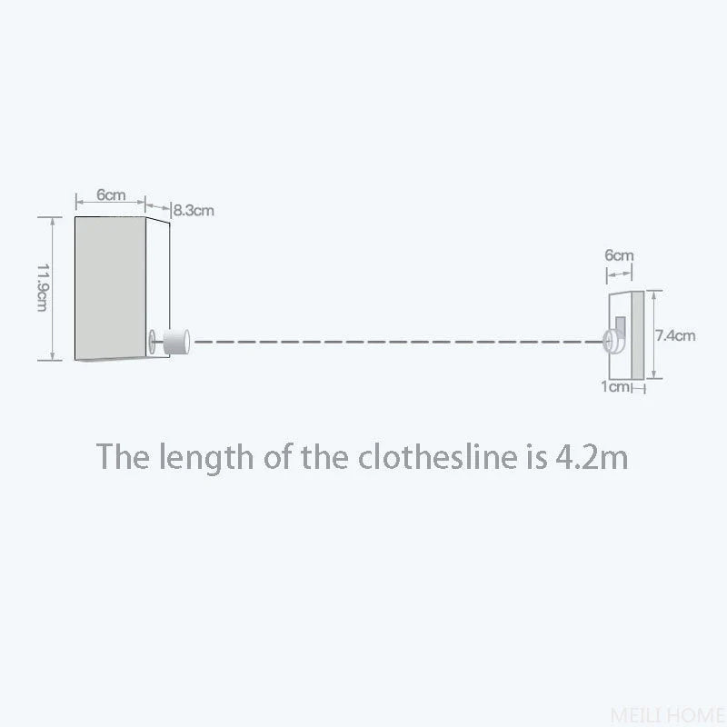 Telescopic Clothesline Clothes Drying Rope حبل غسيل ملابس تلسكوبي قابل للتمديد