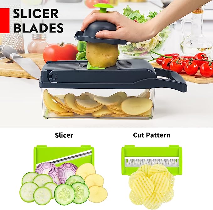 Vegetable Cutter Chopper and Slicer قطاعة ومفرمة الخضار