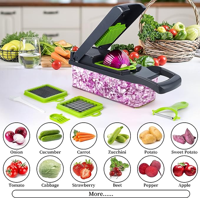 Vegetable Cutter Chopper and Slicer قطاعة ومفرمة الخضار
